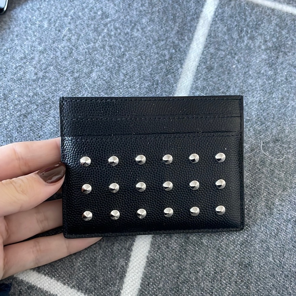 YSL Studded Card Case